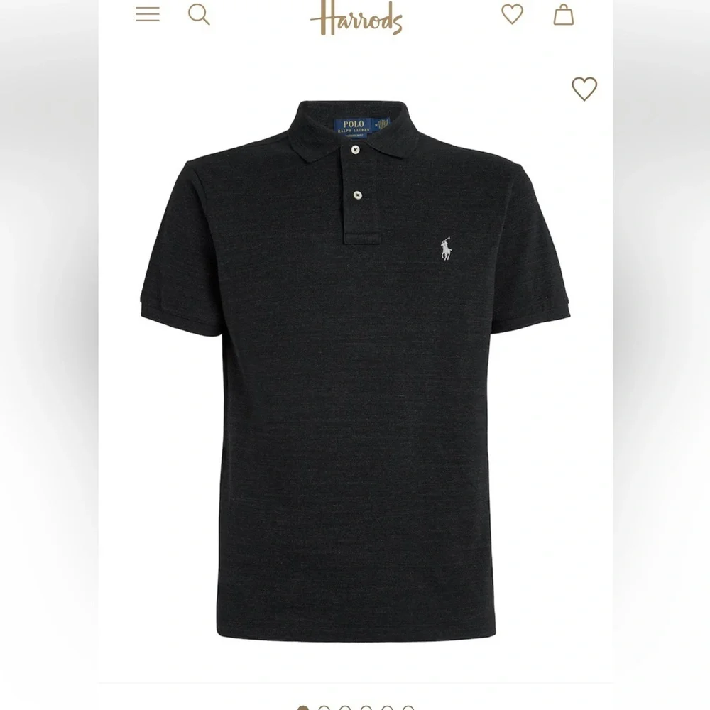 Ralph Lauren Classic Fit Performance Polo Shirt XL Heathered Dark Grey $165
